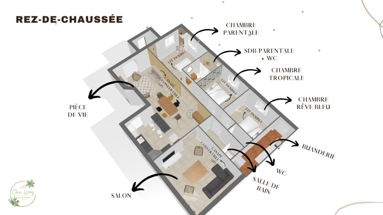 Villa Oneway, Piscine Privee, Classee 3 Etoiles 圣罗斯 外观 照片
